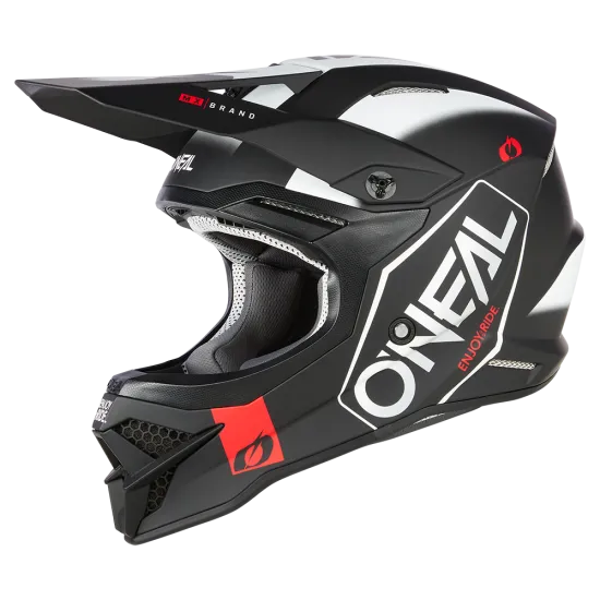 Мотокрос каска ONEAL 3SERIES HEXX V.23 BLACK/WHITE - Мотокрос каски от марка ONeal