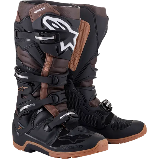Мотокрос ботуши ALPINESTARS TECH 7 BLACK/BROWN - Мотокрос ботуши от марка Alpinestars