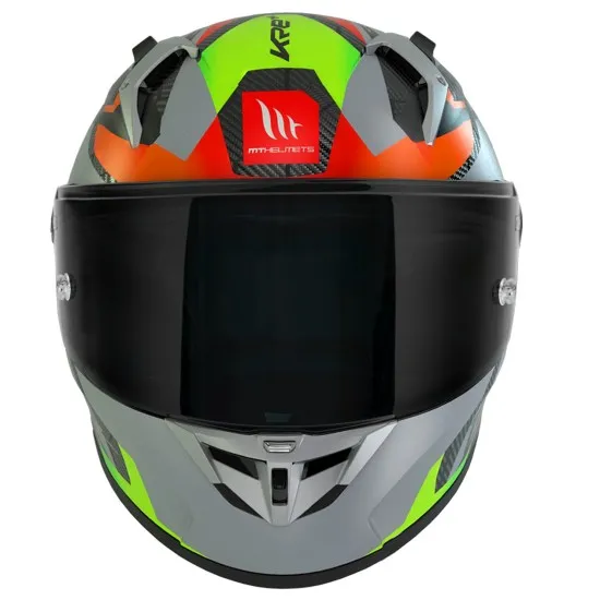Мото каска MT KRE+ Carbon Projectile Gloss Grey - лекота и защита
