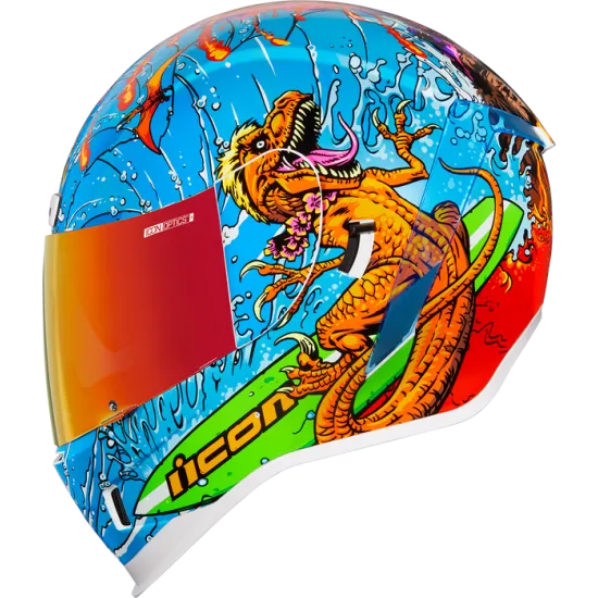 Каска ICON AIRFORM DINO FURY MIPS® с MIPS система и Червен ICON визьор