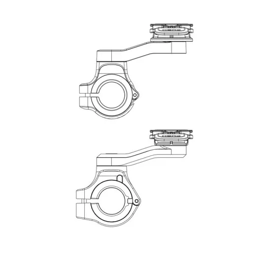 Quad Lock Handlebar Mount PRO – стойка за кормило с удължено рамо и черен монтажен лост