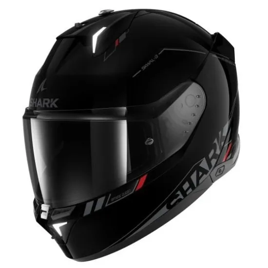 SHARK SKWAL i3 BLACK GLOSS - каска с LED стоп светлини