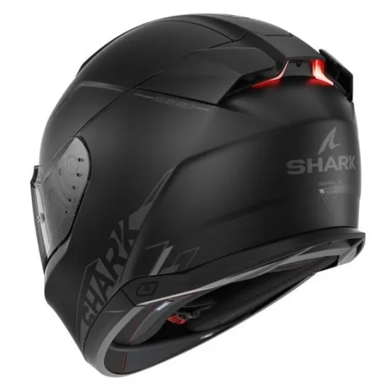 SHARK SKWAL i3 BLACK MATT – каска с вградени LED стоп светлини