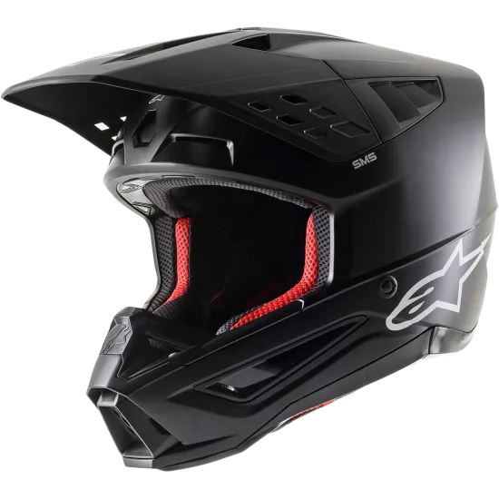 Мотокрос каска ALPINESTARS SM5 SOLID BLACK - Мотокрос каски от марка Alpinestars