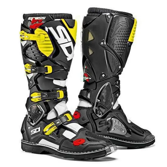 Мотокрос ботуши SIDI CROSSFIRE 3 WHITE/BLACK/YELLOW - Мотокрос ботуши от марка SIDI