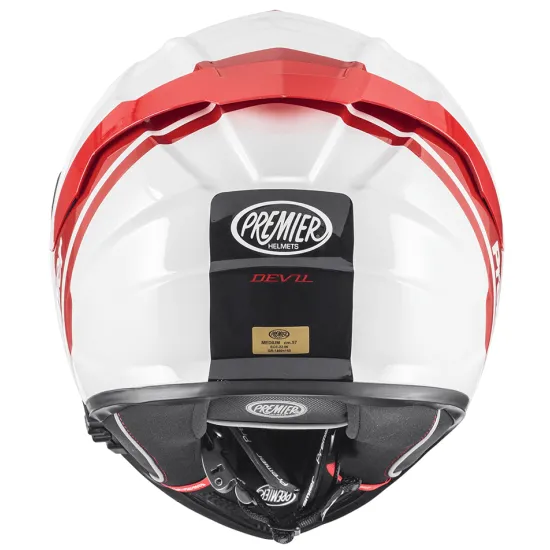 Каска PREMIER DEVIL PH 2 WHITE/RED – стилна и сигурна мото каска