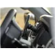 Черна магнитна стойка QUAD LOCK с две части - регулируема стоманена кука и сферична глава с накъдрени повърхности и надпис QUAD LOCK