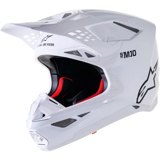 Мотокрос каска ALPINESTARS SM10 SOLID WHT - Мотокрос каски от марка Alpinestars