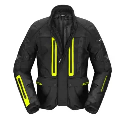 Текстилно мото яке SPIDI TRAVELER 3 EVO BLACK/YELLOW FLUO