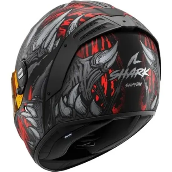 SHARK SPARTAN RS SHAYTAN MATT BLACK/RED – черно-червена мото каска с матов дизайн