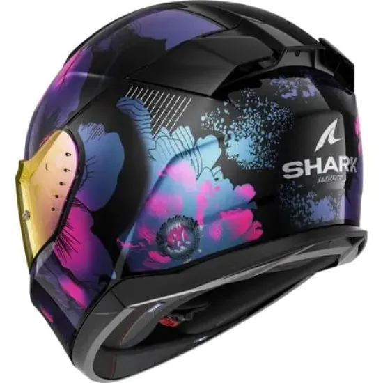 Каска SHARK D-SKWAL 3 LADY MAYFER GLOSS BLACK/VIOLET - Дамски мото каски от марка SHARK