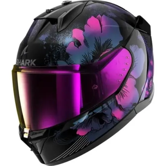 Каска SHARK D-SKWAL 3 LADY MAYFER GLOSS BLACK/VIOLET - Дамски мото каски от марка SHARK