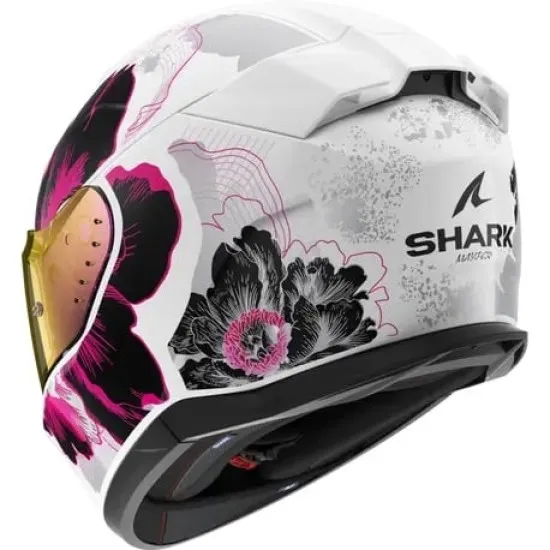 Каска SHARK D-SKWAL 3 LADY MAYFER GLOSS WHITE/PINK - Дамски мото каски от марка SHARK