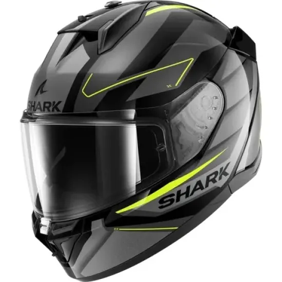 Каска SHARK D-SKWAL 3 SIZLER GLOSS BLACK/GREY/YELLOW FLUO - Спортни каски от марка SHARK