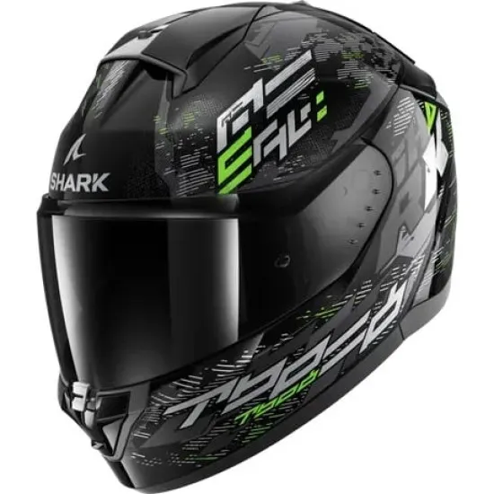Каска SHARK RIDILL 2 MOLOKAI GLOSS BLACK/GRAY/GREEN - Спортни каски от марка SHARK