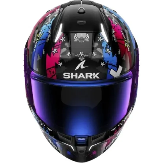 SHARK SKWAL i3 HELLCAT RAINBOW - моторна каска с LED стоп светлини