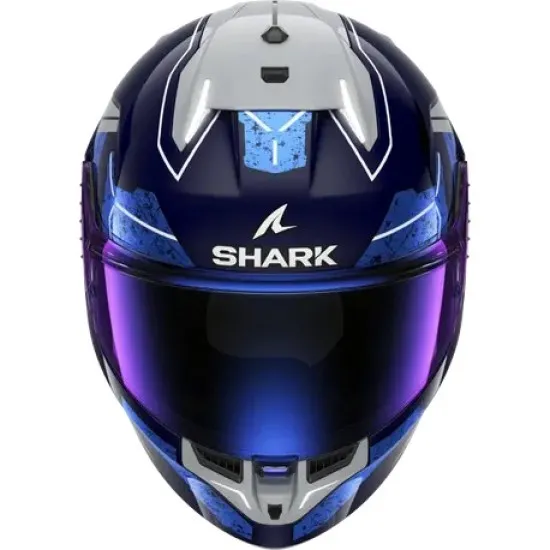 SHARK SKWAL i3 RHAD BLUE/GREY – каска с LED стоп светлини и Pinlock визьор