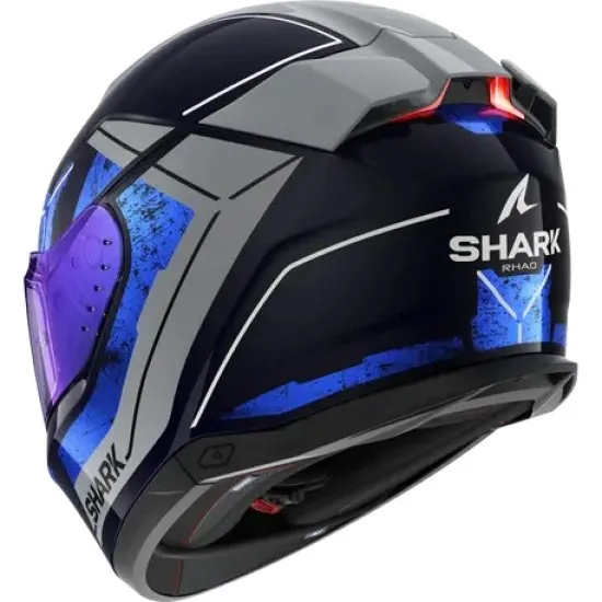 SHARK SKWAL i3 RHAD BLUE/GREY – каска с LED стоп светлини и Pinlock визьор