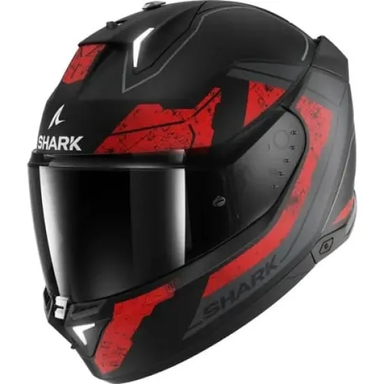 SHARK SKWAL i3 RHAD MATT BLACK/RED – каска с LED светлини и Pinlock визьор