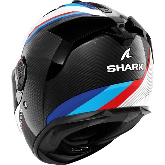 SHARK SPARTAN GT PRO DOKHTA CARBON BLACK/WHITE/RED – карбонова мото каска в черно, бяло и червено
