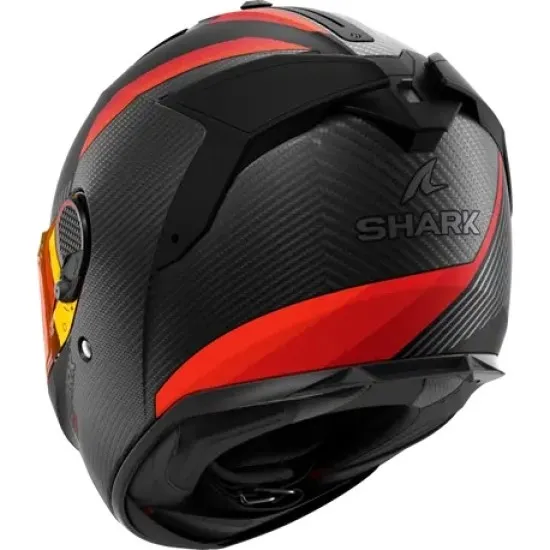 Каска SHARK SPARTAN GT PRO DOKHTA MATT BLACK/RED – карбонова мото каска с Pinlock и слънчев визьор