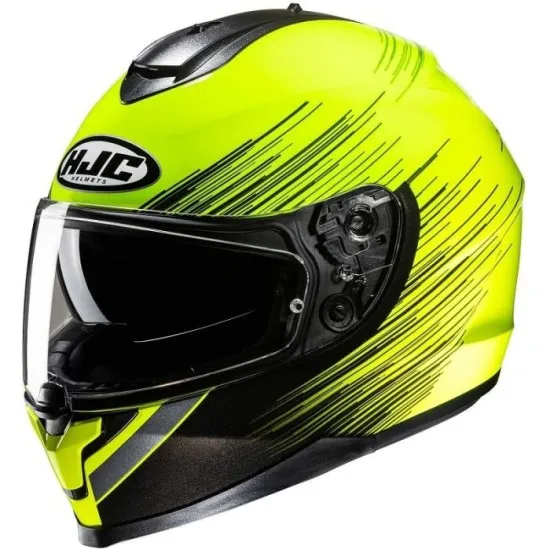 Каска HJC C70N SWAY MC3H – Поликарбонатна каска с вградени слънчеви очила и антибактериален интериор