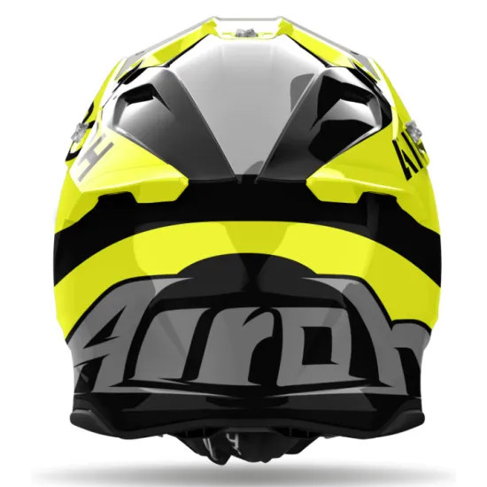 Мотокрос каска AIROH TWIST 3 KING YELLOW GLOSS с агресивен дизайн и двуслойна черупка за стабилност