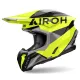 Мотокрос каска AIROH TWIST 3 KING YELLOW GLOSS с агресивен дизайн и двуслойна черупка за стабилност
