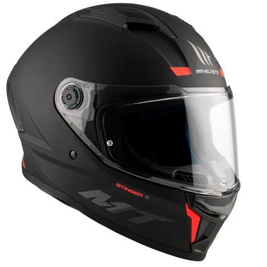 Каска MT STINGER 2 A1 MATT BLACK с висока устойчивост и матов черен дизайн