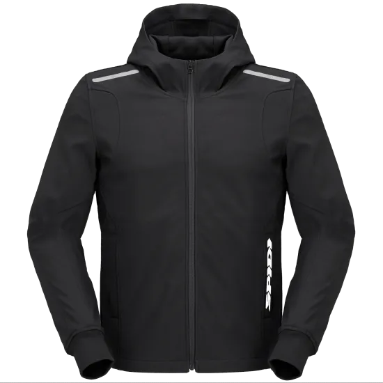 Мото суитшърт SPIDI HOODIE ARMOR LIGHT BLACK с протектори