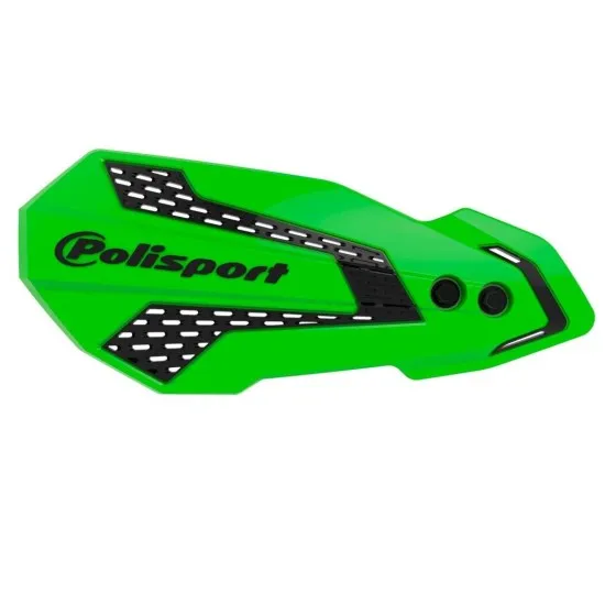 POLISPORT MX FLOW Green/Black – предпазител за кормило за KAWASAKI и SUZUKI мотокрос и ендуро мотори