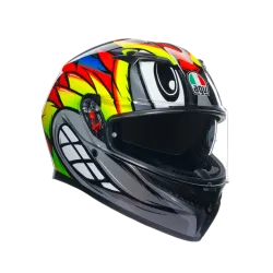 КАСКА  AGV K3 -BIRDY 2.0 GREY/YELLOW/RED