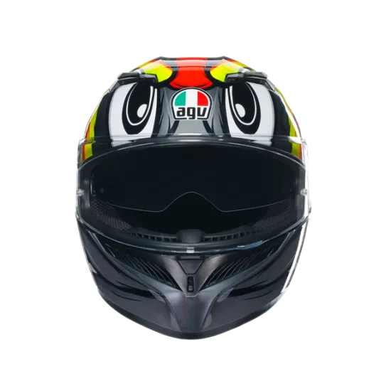 AGV K3 E2206 - BIRDY 2.0 GREY/YELLOW/RED – мото каска с иновативен и динамичен дизайн