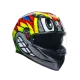 AGV K3 E2206 - BIRDY 2.0 GREY/YELLOW/RED – мото каска с иновативен и динамичен дизайн