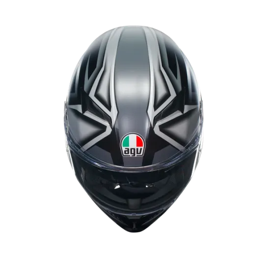 AGV K3 E2206 - COMPOUND MATT BLACK/GREY – мото каска с матов черно-сив дизайн
