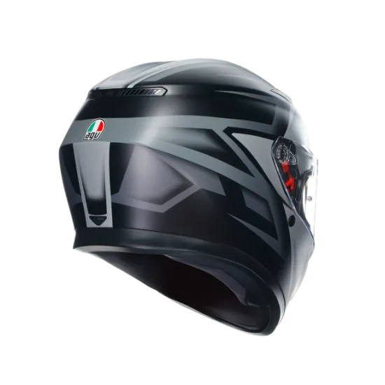 AGV K3 E2206 - COMPOUND MATT BLACK/GREY – мото каска с матов черно-сив дизайн