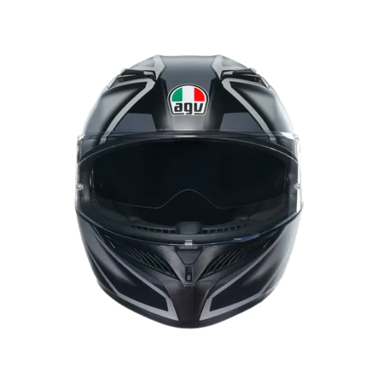 AGV K3 E2206 - COMPOUND MATT BLACK/GREY – мото каска с матов черно-сив дизайн