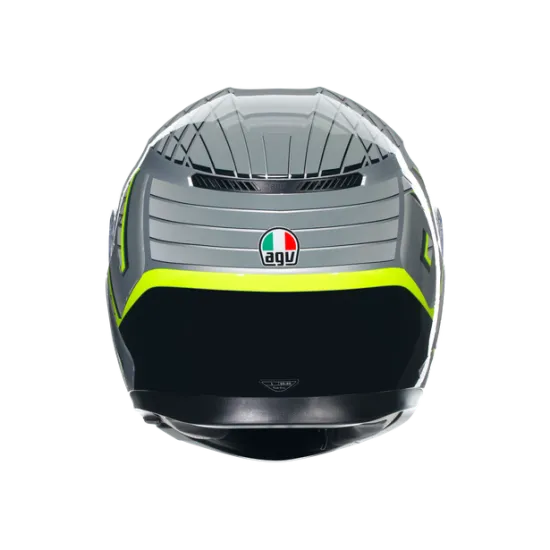 AGV K3 E2206 - FORTIFY GREY/BLACK/YELLOW FLUO – мото каска със сив, черен и жълт флуоресцентен дизайн