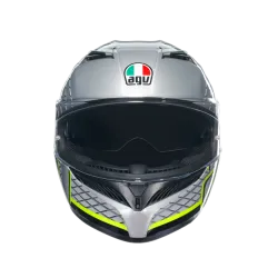 КАСКА  AGV K3 - FORTIFY GREY/BLACK/YELLOW FLUO