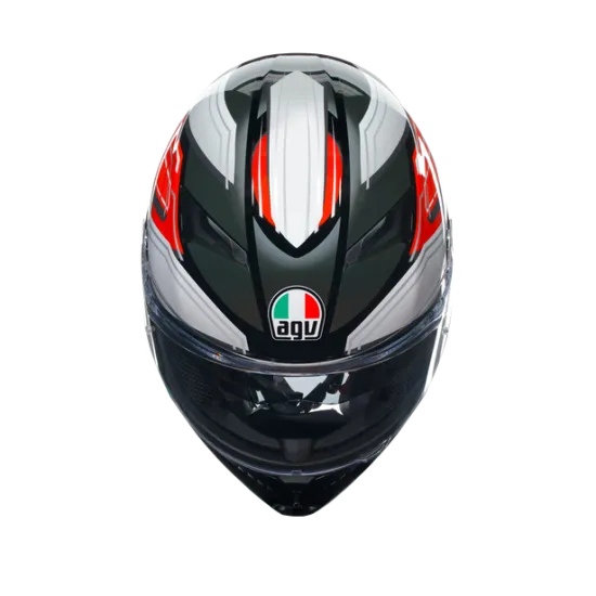 AGV K3 E2206 - WING BLACK/ITALY – мото каска с черно-италиански дизайн
