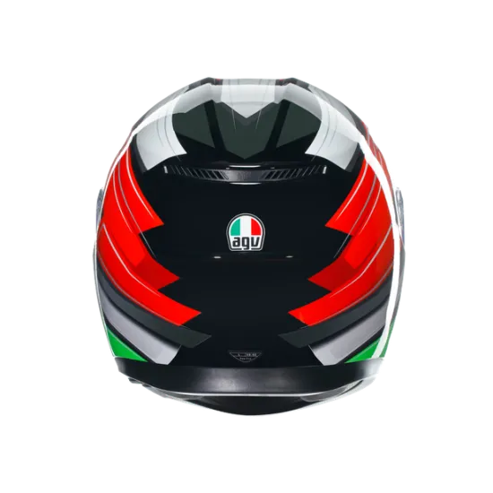 AGV K3 E2206 - WING BLACK/ITALY – мото каска с черно-италиански дизайн