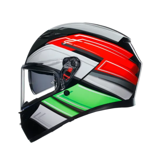 AGV K3 E2206 - WING BLACK/ITALY – мото каска с черно-италиански дизайн