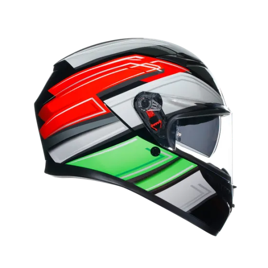 AGV K3 E2206 - WING BLACK/ITALY – мото каска с черно-италиански дизайн