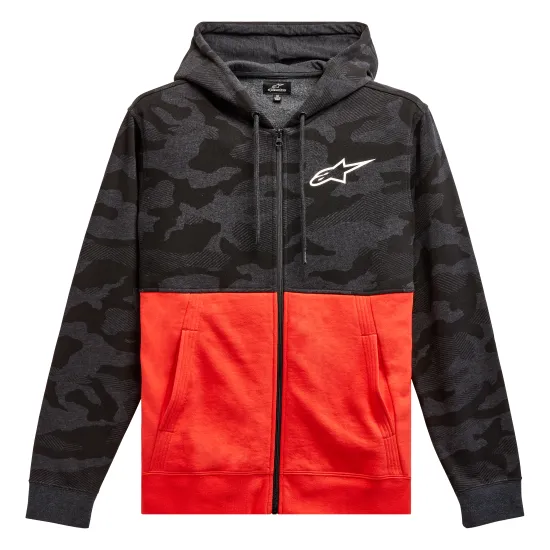 Мото суитшърт ALPINESTARS HOODIE CAMO-BLOCK CHAR - Суичъри от марка Alpinestars