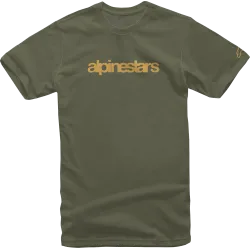 Мото тениска ALPINESTARS TEE HERITAGE GRN/GLD