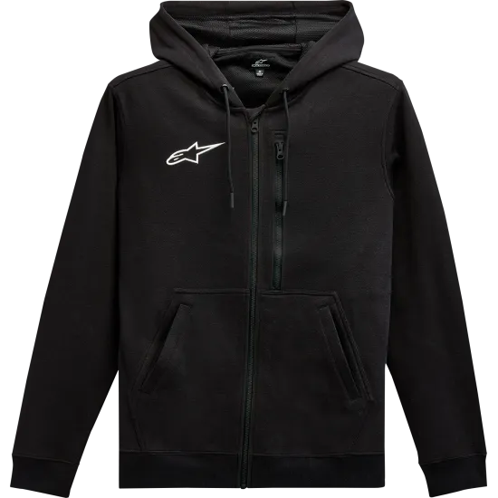 Мото суитшърт ALPINESTARS HOODIE ASYM BLACK - Суичъри от марка Alpinestars