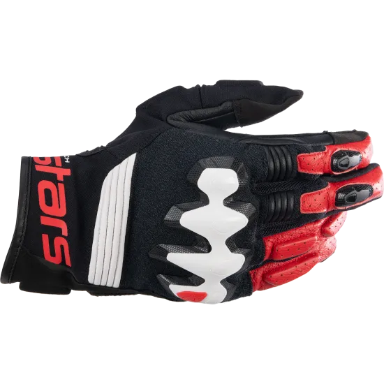 Ръкавици ALPINESTARS HALO BLK/WT/RD - Текстилни ръкавици за мотор от марка Alpinestars