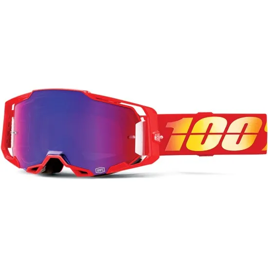 Мотокрос очила 100% ARMEGA NUKETOWN MIRROR RED/BLUE - Мотокрос очила от марка 100%