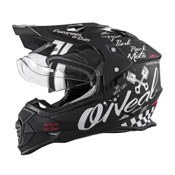 Ендуро каска O'NEAL SIERRA II TORMENT V.23 BLACK/WHITE
