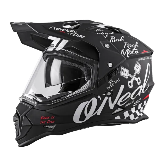 Ендуро каска ONEAL SIERRA II TORMENT V.23 BLACK/WHITE - Мотокрос каски от марка ONeal